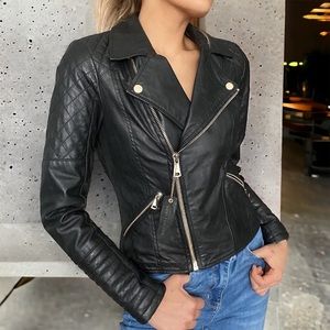ASOS River Island - faux black leather jacket - like new